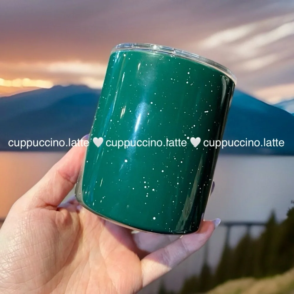 ✨NWT✨2026 Starbucks x MiiR Green Speckled Stainless Steel Travel Mug - Picture 4 of 5